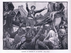 Landing van George IV in Nowth door Henry Marriott Paget